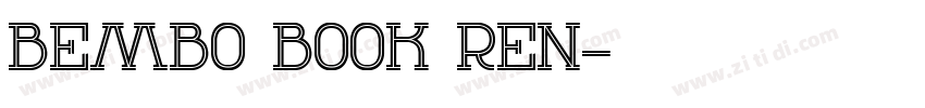 Bembo Book ren字体转换